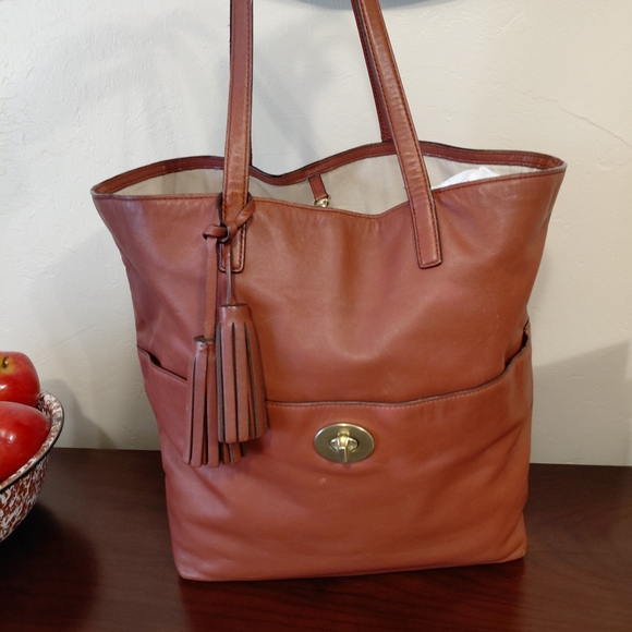 Coach Handbags - Coach Legacy Leather Turnlock Tote